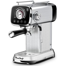 PlumChef Espresso Machine 20 Bar Professional Compact Household Coffee Espresso Maker with Milk Frother Steam Wand Temperature Gauge 34oz Water T PlumChef Espresso Machine 20 Bar Professional Compact Household Coffee Espresso Maker with Milk Frother Steam Wand Temperature Gauge 34oz Water T