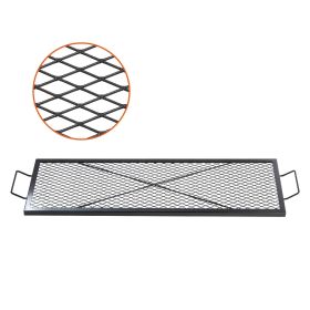 VEVOR X-Marks Fire Pit Grill Grate, Rectangle Cooking Grate, Heavy Duty Steel Campfire BBQ Grill Grid with Handle & Support X Wire VEVOR X-Marks Fire Pit Grill Grate, Rectangle Cooking Grate, Heavy Duty Steel Campfire BBQ Grill Grid with Handle & Support X Wire