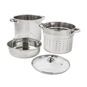 4-Piece Stainless Steel 8 qt Cooker Multipot Set 4-Piece Stainless Steel 8 qt Cooker Multipot Set